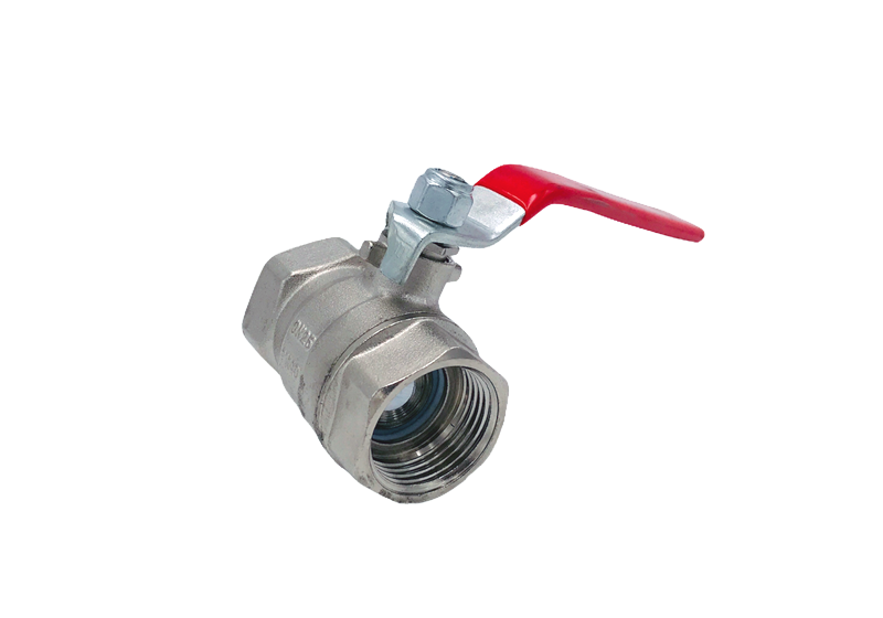 Messing-Kugelhahn 1 1/2" IG vernickelt