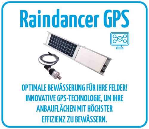 Der Raindancer auf dem Bild überwacht und steuert Ihre Beregnung per App. Sehen Sie Position, Wasserdruck und Status in Echtzeit. Starten, stoppen und planen Sie bequem aus der Ferne. Sparen Sie Wasser, Zeit und Kosten – einfach und umweltfreundlich!