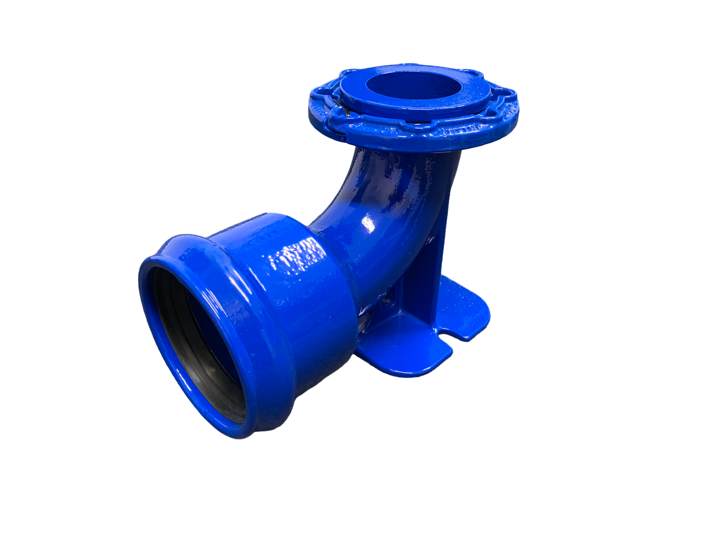 EN-KS Muffenfußkrümmer DN150 Flansch DN100 EN-KS Muffenfußkrümmer DN150 Flansch DN100